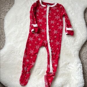 Kickee Pants Red Starry Kids Pajama Footies